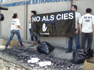 Protesta simbòlica contra la Directiva de Retorn, 2008