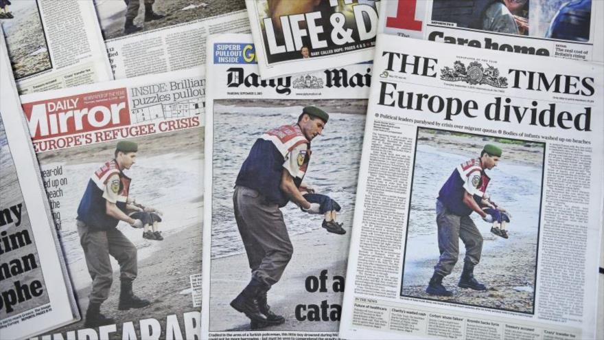 La mort de refugiats a portades de premsa europea